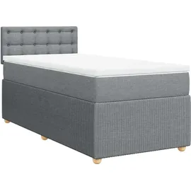 vidaXL Boxspringbett 100 x 200 cm Hellgrau