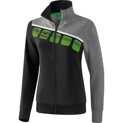 Erima Trainingsjacke 5C (elastisch, feuchtigkeitsregulierend) schwarz/grau Damen