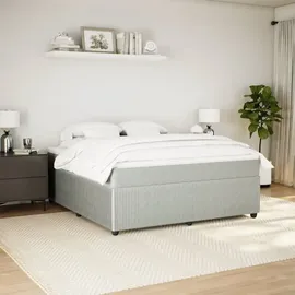 vidaXL Boxspringbett 180 x 200 cm Hellgrau