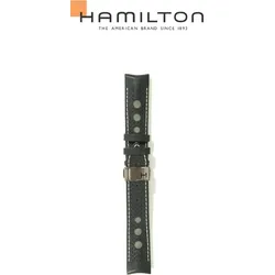 Hamilton - Khaki Navy Band-set Leder-schwarz-22/20 H690.777.106 - schwarz