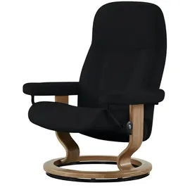 Stressless Relaxsessel Leder 72 x 94 x 70 cm Schwarz mit Hocker