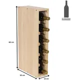 Proregal Modulares Weinregal Vincellar Mod HxBxT 60 x 12 x 30 cm Schmal Modul Für 6 Flaschen Massives Kiefernholz Natur