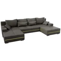 Juskys Sofa Malbun mit LED - Hellgrau