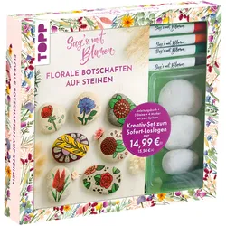 Kreativ-Set: Sag's mit Blumen - Florale Botschaften auf Steinen