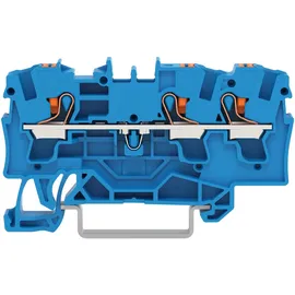 WAGO 2204-1304 Durchgangsklemme 6.20 mm Push-In-Klemme Blau 50 St.