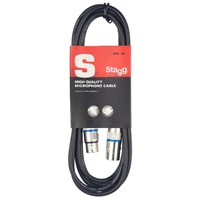 Stagg SMC1 BL Mikrofon-Kabel (1m, XLR-Buchse-auf-XLR-Stecker) blau