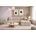 Ecksofa Stoff mit Schlaffunktion 2-Sitzer Beige