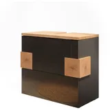 Vicco Waschbeckenunterschrank Eden, 70 x 64.5 cm mit 2 Schubladen - Grau