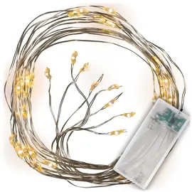 Nipach Lichterregen LED 1 m Warmweiß Silber