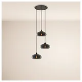 s.luce Cruet Mehrfach-Pendelleuchte Glas 3 oder 5-flammig 3-flammig / Rauch / Flach