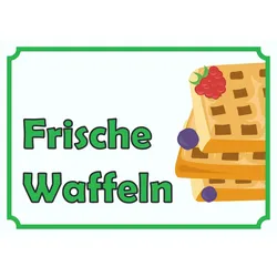 Frische Waffeln Schild A3 (297x420mm)