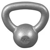GORILLA SPORTS Kettlebell 2 bis 32 kg Gewichte, Einzeln/Set, Gusseisen, Bodenschonend silberfarben