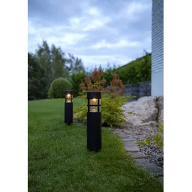 Star Trading Wegeleuchte Kunststoff 7x28 cm 2er Set schwarz