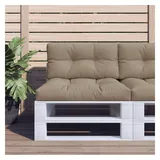 vidaXL Palettenkissen Taupe 70x40x12 cm Stoff