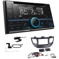 Kenwood 2-DIN Autoradio Bluetooth DAB+ für Hyundai Tucson ab 2015 schwarz