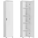 home collective Schmaler Mehrzweckschrank 40 x 35 x 184 cm Weiß