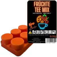 WonderWax Duftwachs WonderWax® Neon Duftriegel 6 x Duftwachs Kreise (FrüchteTee Mix), Duftrichtung: Früchte Tee Mix