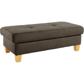 exxpo - sofa fashion Hocker Enya Bankhocker mit Staufach unter der Sitzfläche 136 x 45 x 70 cm Grau