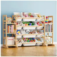 spaceaid Kinderregal SpaceAid 6 Regale 12 Behälter Kiefer massiv weiß