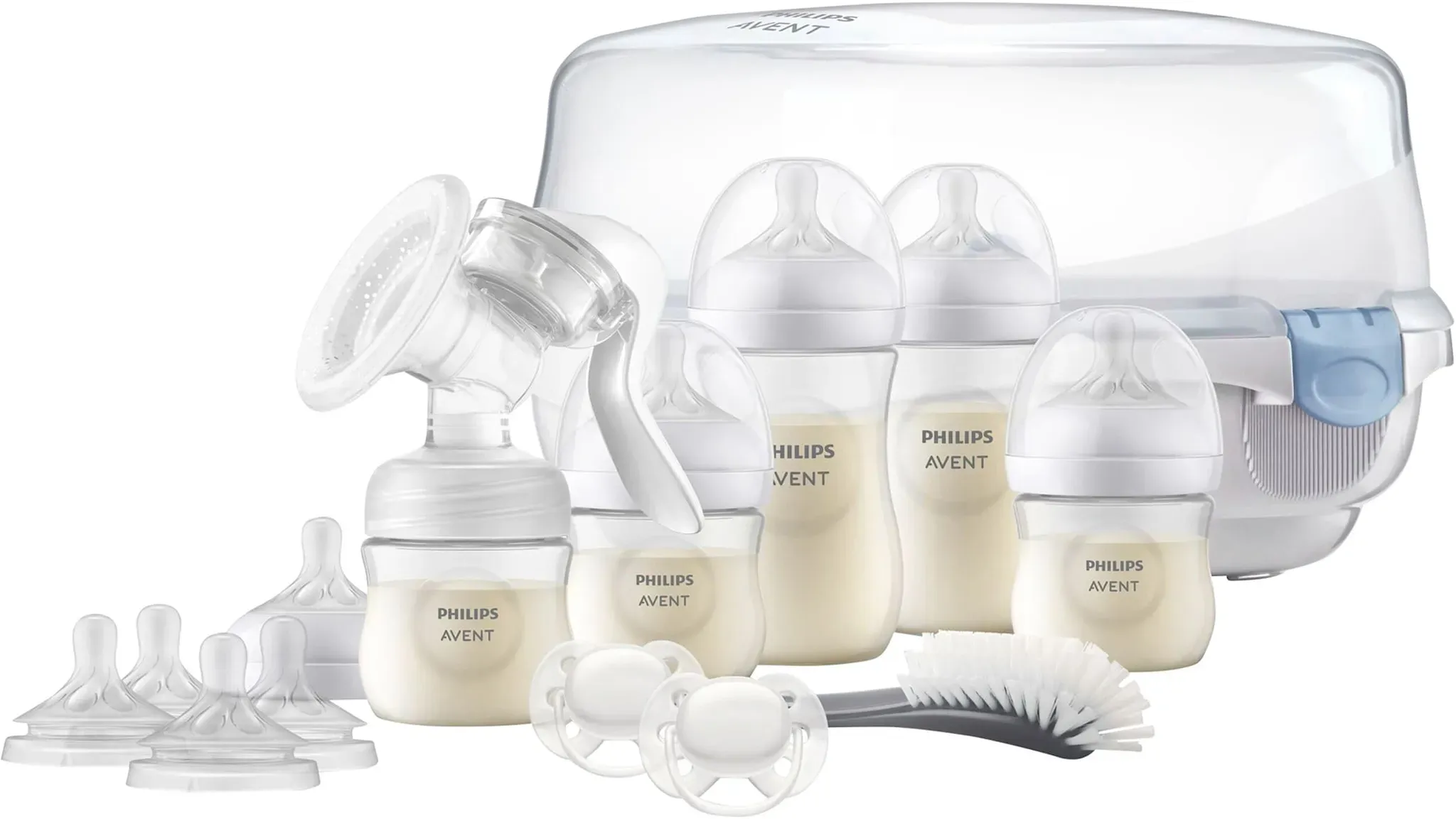 Philips Avent 6-tlg. Starter-Set, Handmilchpumpe, ab Geburt, transparent