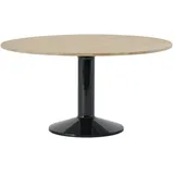 Muuto - Midst Esstisch, Ø 140 cm, Eiche geölt / schwarz