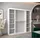 abiks möbel Schwebetürenschrank MONACO 200 x 200 x 62 cm Schwarz/Weiß