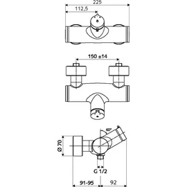 Schell 016110699 AP-Duscharmatur VITUS VD-SC-M/u