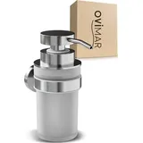 ovimar Seifenspender Kegnaes, 81004218, Wandmontage, Edelstahl und satiniertes Glas, 250ml