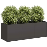 VidaXL Pflanzkübel Schwarz 120x40x40 cm Kaltgewalzter Stahl
