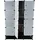 MCW Regalsystem Cairns T306, Steckregal Garderobe Kleiderschrank, 8 Boxen je 37x37x47cm schwarz