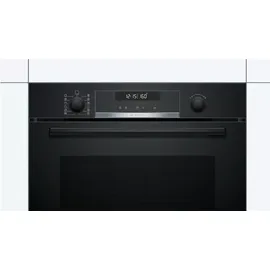 Bosch HERDSET BOSCH Einbau-Backofen Pyrolyse Hydrolyse + Gas-Kochfeld schwarz autark 60 cm