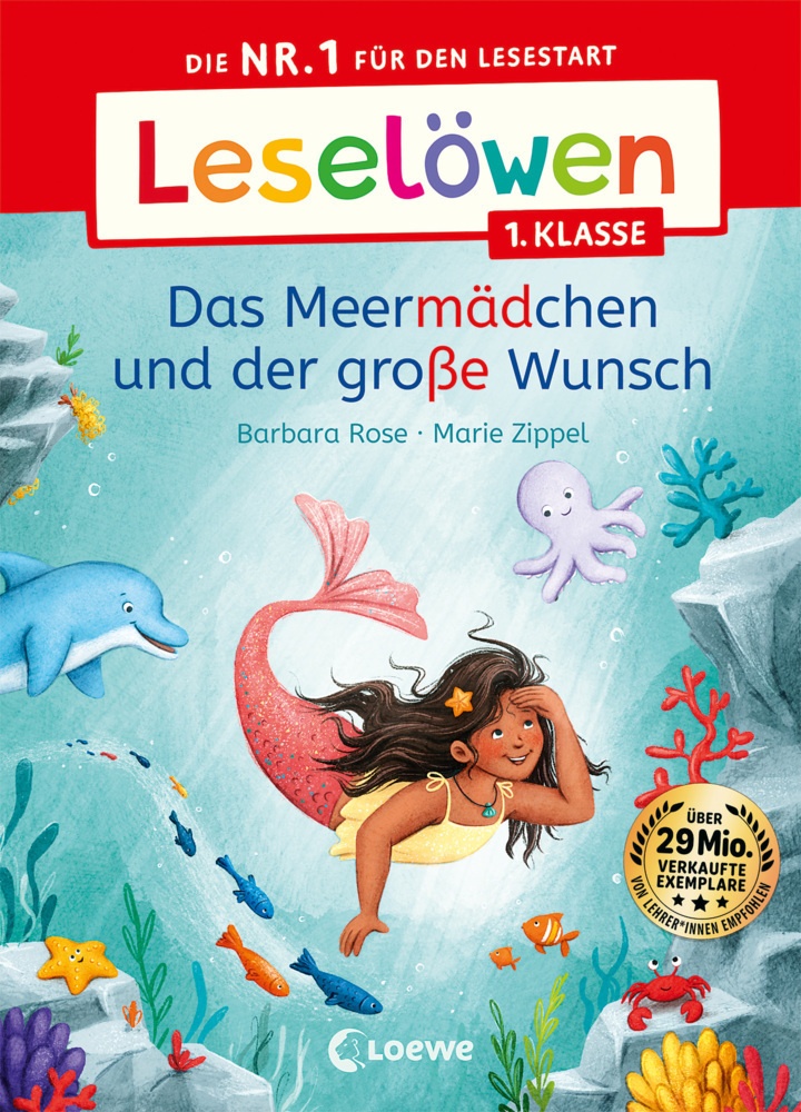 Leselöwen 1. Klasse - Das Meermädchen Und Der Große Wunsch - Barbara Rose  Gebunden