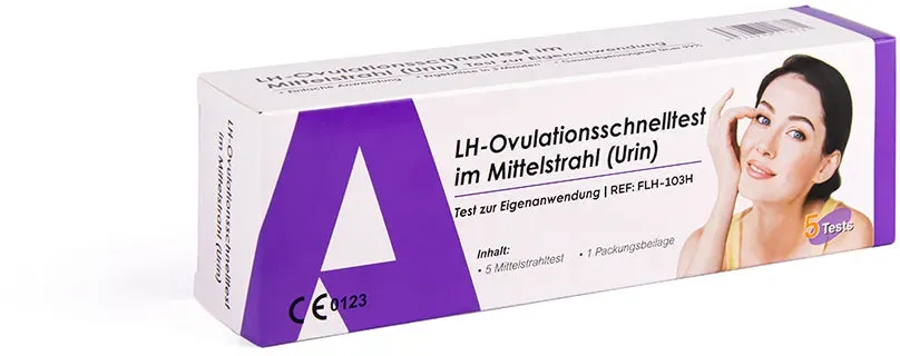 1x Alltest LH Ovulations Schnelltest - Mittelstrahl - 5er Box