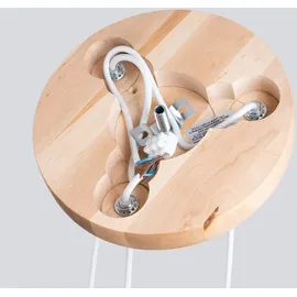 Sollux Pekka 3-flg. 31 cm weiß/naturfarbenes Holz