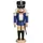 Seiffener Volkskunst eG Nussknacker Husar mit Säbel 37 cm Deko Figur blau