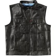 West Coast Choppers Collab 13 1/2 Leder Weste - Black - L