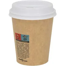 vidaXL Deckel für Pappbecher Ø80 mm 8oz 1000 Stk. Weiß Kunststoff,