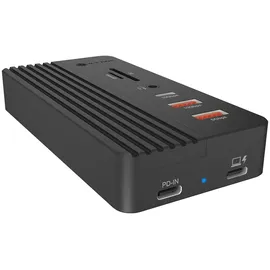 Icy Box IB-DK4072M-CU31 USB-C M.2 NVMe 4 Port Dockingstation mit Kartenleser,