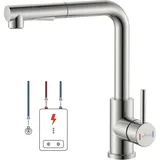 luxuskollektion Niederdruck-264bn Küchenarmatur Silberfarben