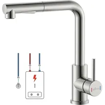 luxuskollektion Niederdruck-264bn Küchenarmatur Silberfarben