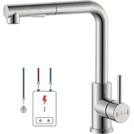 luxuskollektion Niederdruck-264bn Küchenarmatur Silberfarben