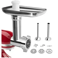 Kitchenaid Fleischwolf-zubehör, Kitchenaid Fleischwolf Für Küchenmaschinen, Mit 3 Lochscheiben Und 2 Füllrohren Für Den Kitchenaid Artisan Fleischwolf