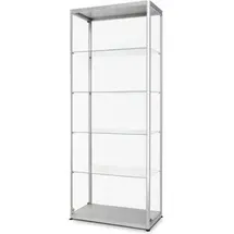 Showdown Displays Glasvitrine VR2-24-800 80 x 200 x 40 cm Silber