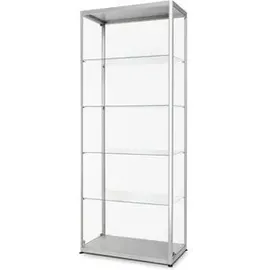 Showdown Displays Glasvitrine VR2-24-800 80 x 200 x 40 cm Silber