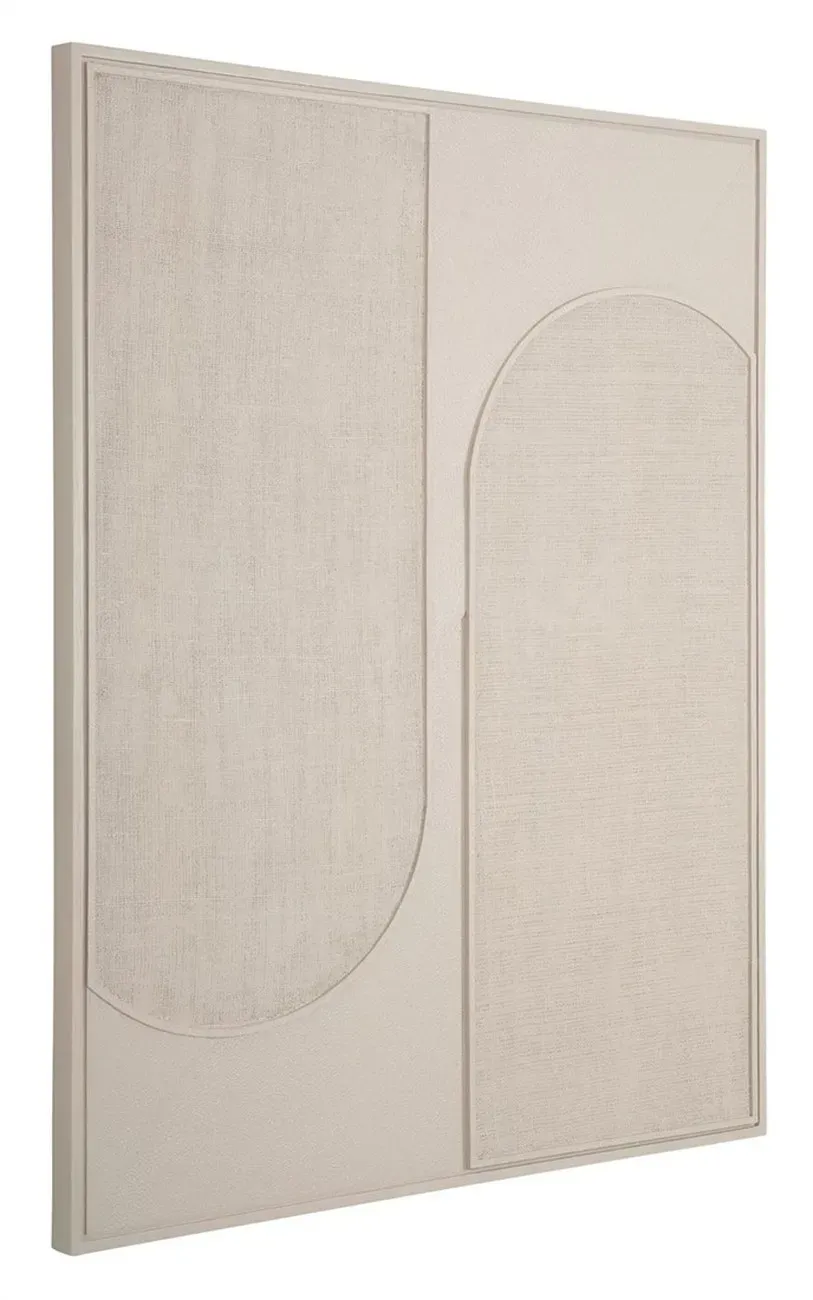 Wandpaneel Elyn aus Holz, modernes Design, beige und creme, Large, für Dein Zuhause