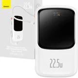 Baseus Powerbank Qpow PRO with cable 10000mAh 22.5W (White) Powerbank (Akku) - Weiß - 10000 mAh