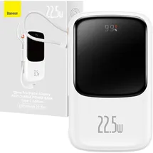 Baseus Powerbank Qpow PRO with cable 10000mAh 22.5W (White) Powerbank (Akku) - Weiß - 10000 mAh