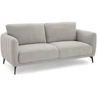 3-Sitzer Sofa Alenes Stoff Hellgrau - mit Taschenfederkern & weicher Polsterung
