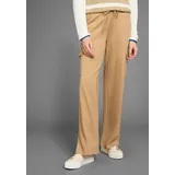 Hechter Paris HECHTER PARIS, Damen, Gr. 42, N-Gr, beige, Jersey, Obermaterial: 70% Viskose, 25% Polyamid, 5% Elasthan, unifarben, figurumspielend extralang, Hosen Cargohose, mit aufgesetzten Taschen