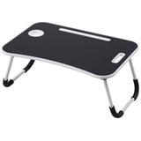 Albatros International Albatros Laptoptisch mit Schublade FLIP Schwarz - Bett Tablett-Tisch, klappbar - Laptop Tisch für Couch oder fürs Bett mit Handy/Tablet-Halter oder Frühstücks-Tablett